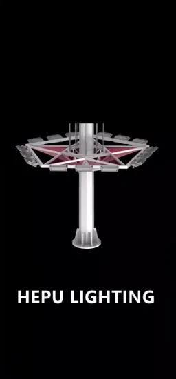 Hepu 4IP65 70FT 80FT 90FT 15m 1500W 1200W 300W 400W à prova d'água ajustável ao ar livre LED solar inundação luz de iluminação de mastro alto com poste para estádio esportivo de aeroporto